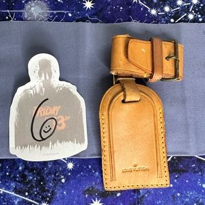 💛💛 AUTHENTIC Louis Vuitton Leather Luggage Tag 💛💛